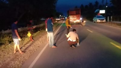 Lakalantas Dijalan Poros Sidrap-Wajo Telan Korban Pejalan Kaki